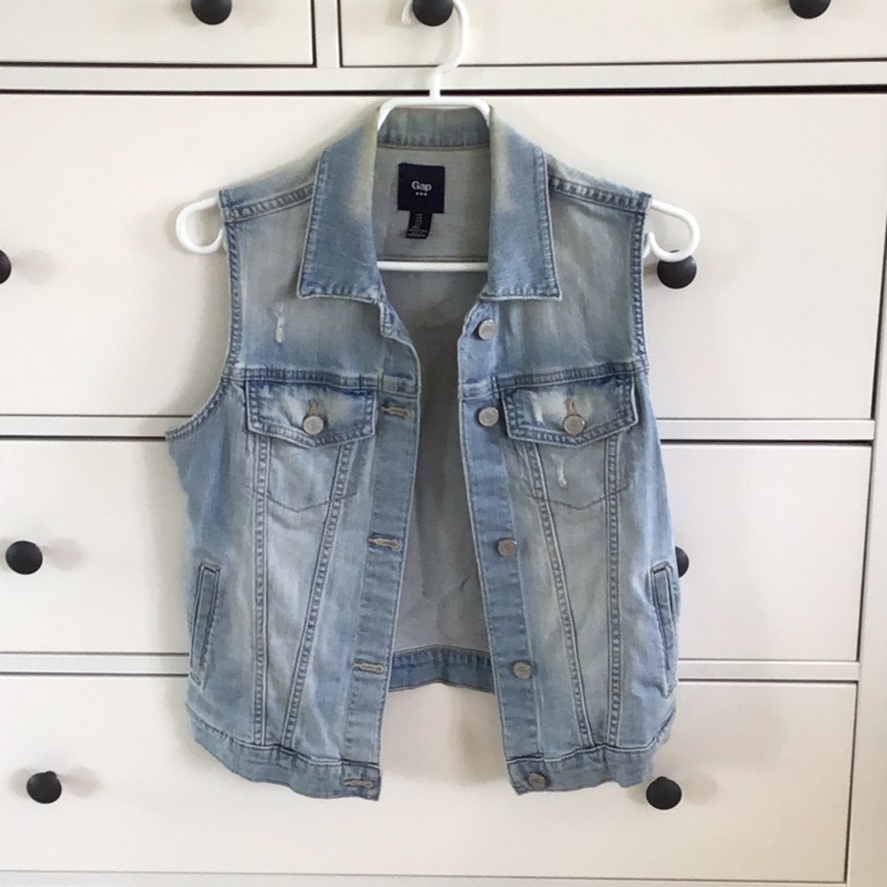 Denim gap vest
